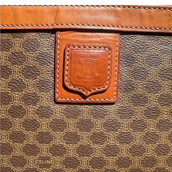 Celine Vintage Clutch Macadam Triomphe Coated Canvas Clutch - Picture 3 of 7